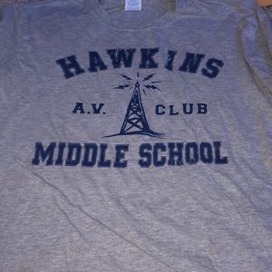 Hawkins AV club t-shirt from stranger things!!